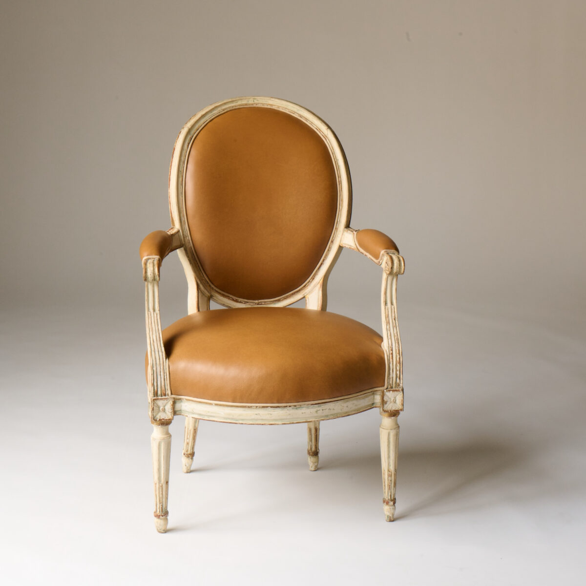 Louis XVI Painted Wood Fauteuil