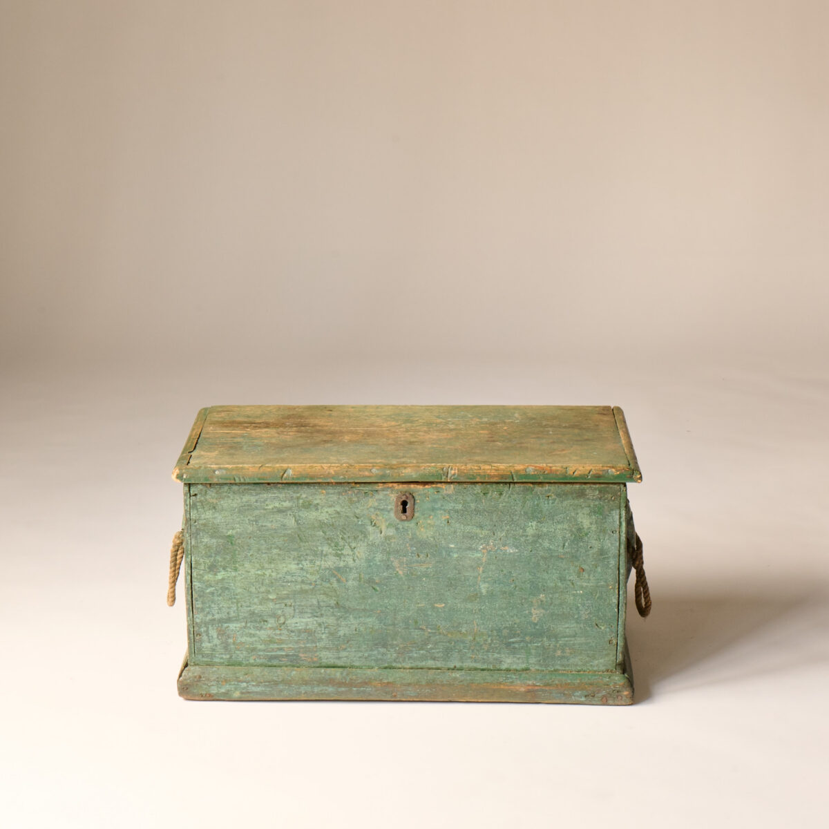 Vintage Green Painted Blanket Box