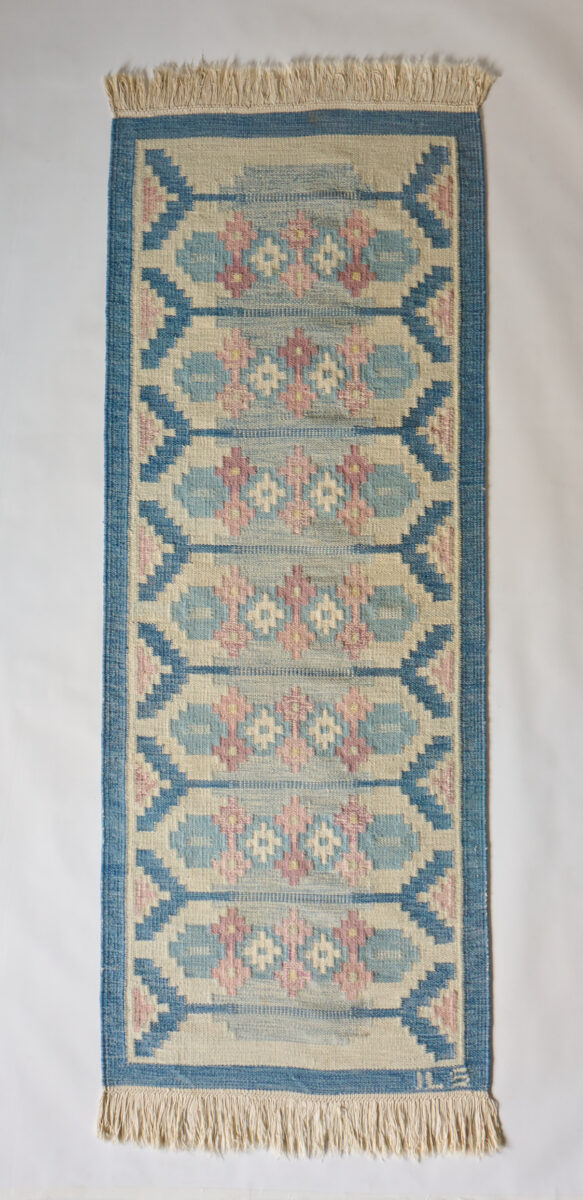 Ingegerd Sillow Vintage Swedish Flat Weave Runner, Signed