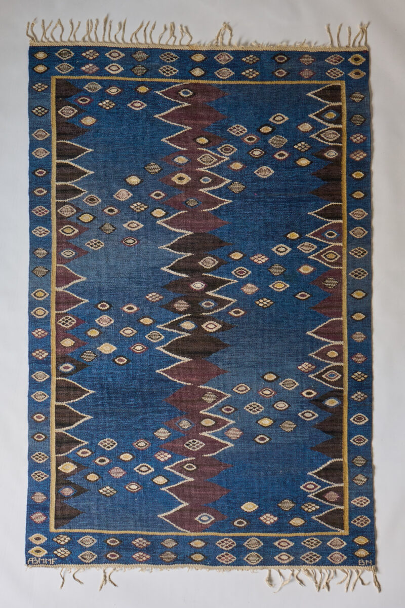 Barbro Nilsson Snackorna Tapestry Weave Carpet, Signed