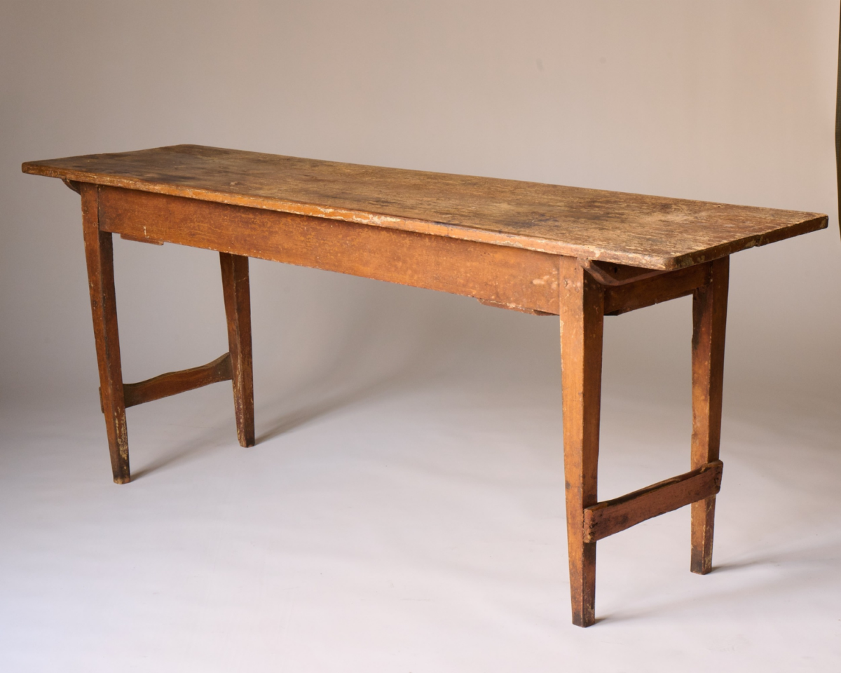 Rustic Swedish Painted Console Table