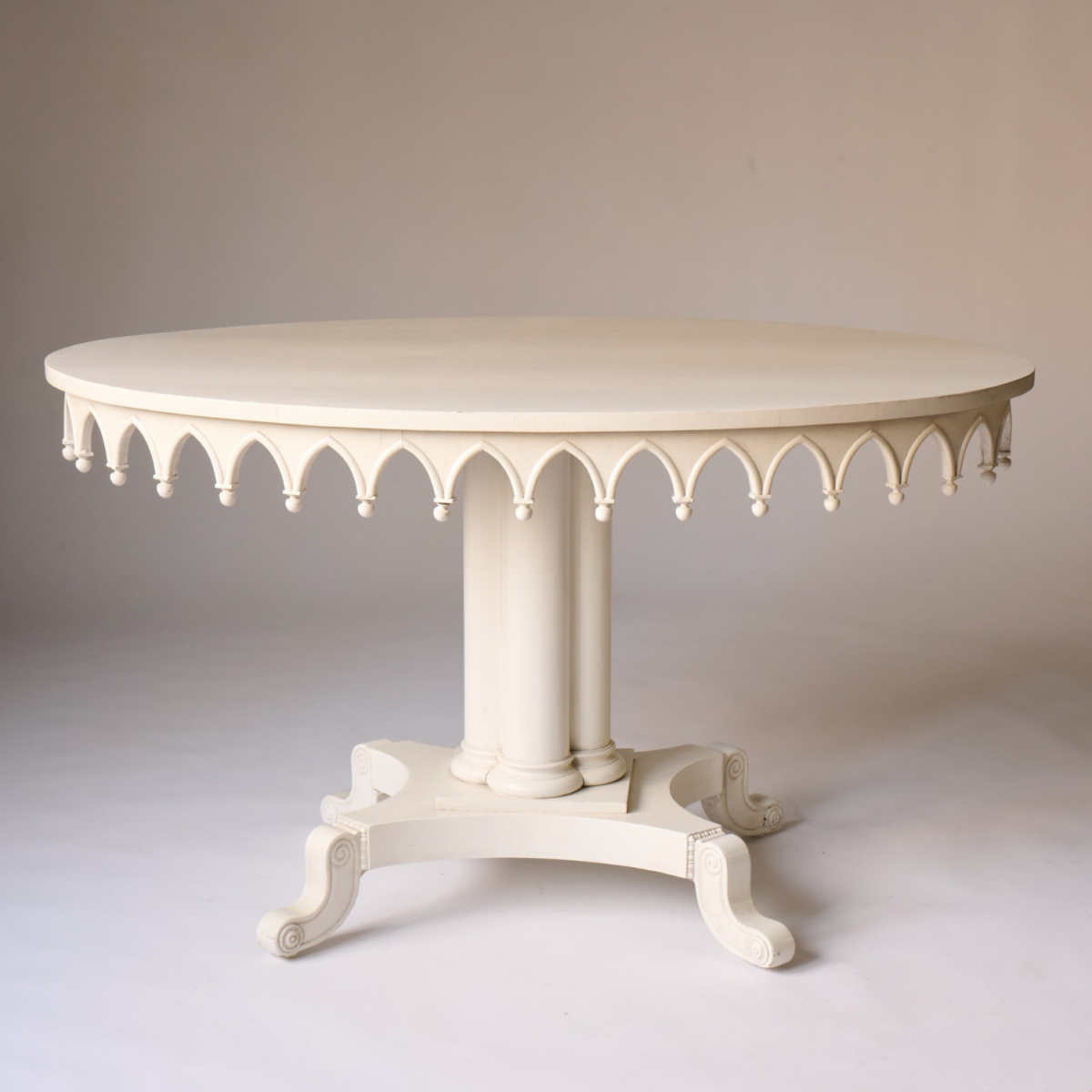 Painted Gothic Style Center Table