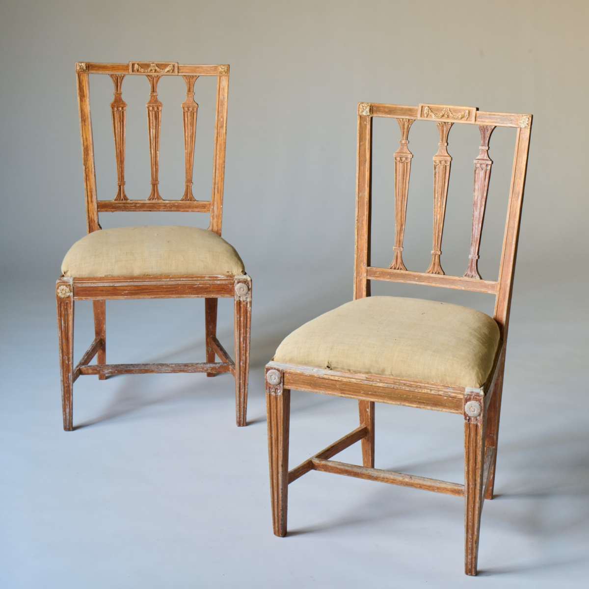 Antique Gustavian Chairs, Pair