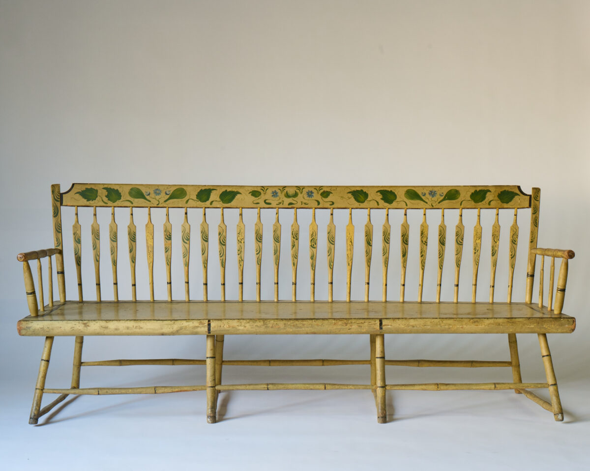 American Federal Paint Decorated Bench